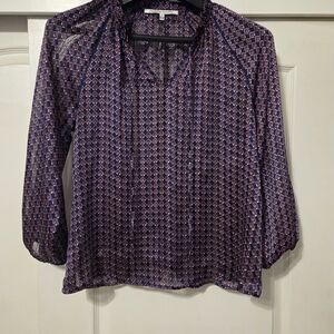 Vici Purple Diamond Pattern Blouse
